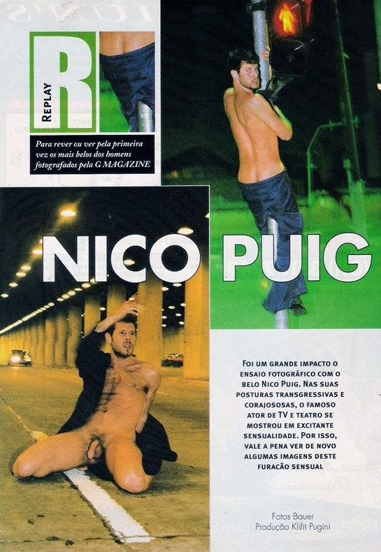 Ator Nico Puig nu na revista gay G Magazine