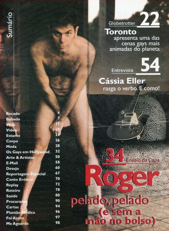 Cantor Roger nu na revista G Magazine