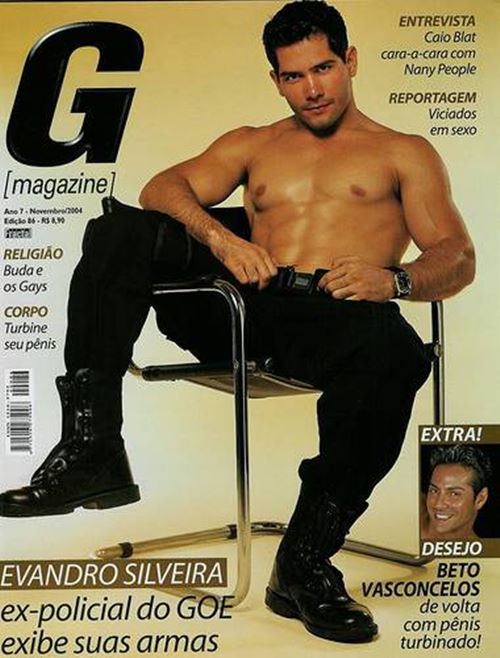 Evandro Silveira nu na revista G Magazine