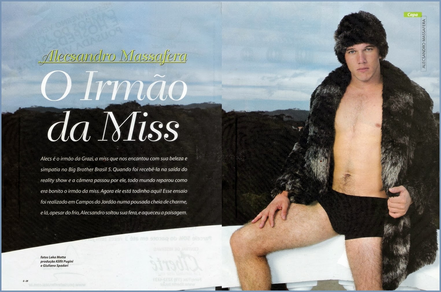 Fotos de Alecsandro Massafera pelado na revista G Magazine