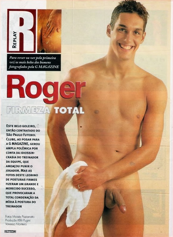 Fotos do goleiro Roger nu na revista G Magazine