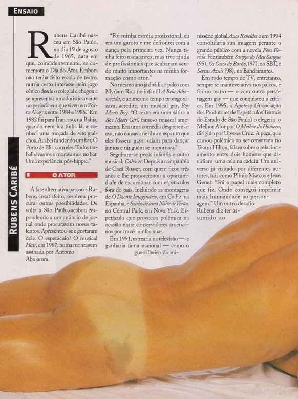 Rubens Caribé pelado na G Magazine